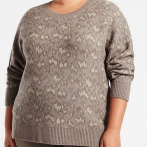 ATHLETA Hawthorn Textured Crew Sweater / Sahara Bluff Grey / 3X